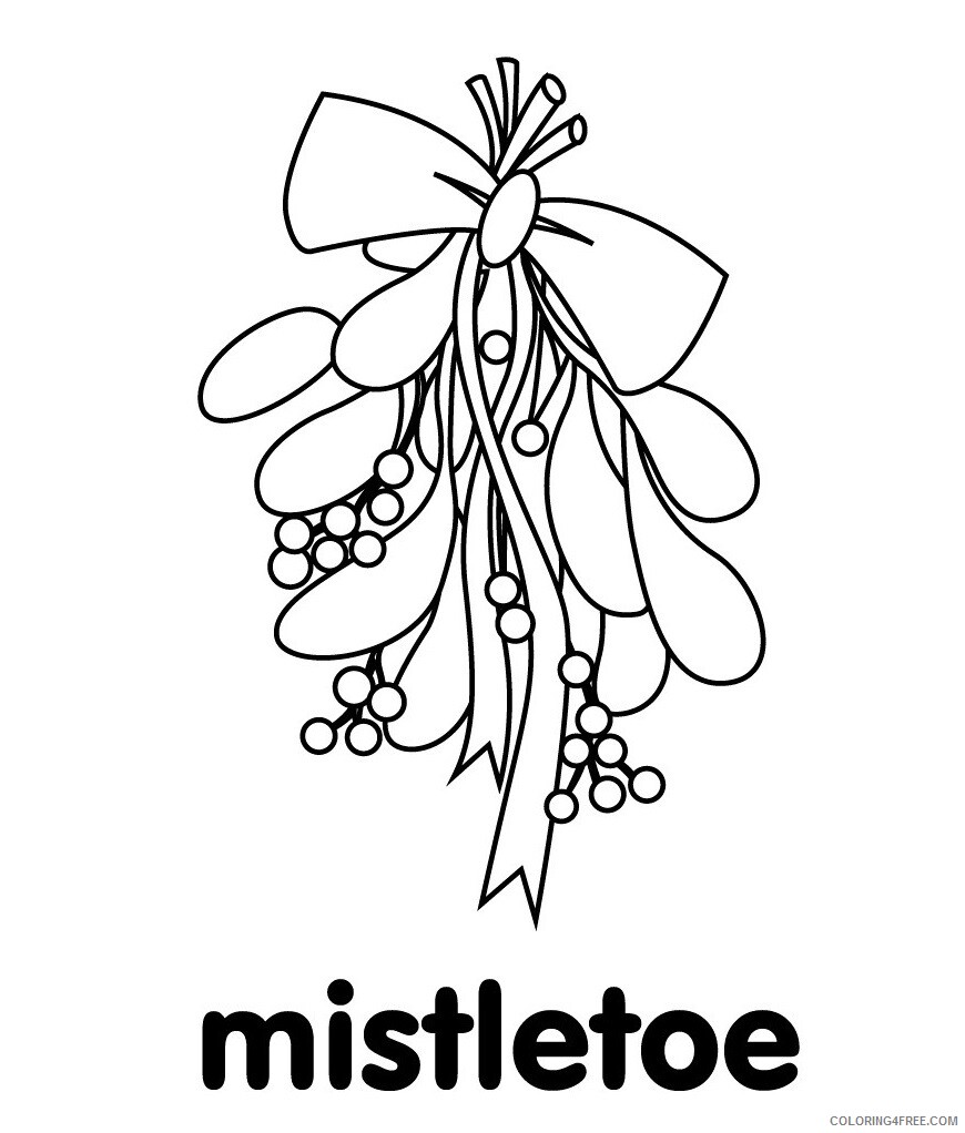 Christmas Coloring Pages Christmas Mistletoe Printable 2020 052 Coloring4free