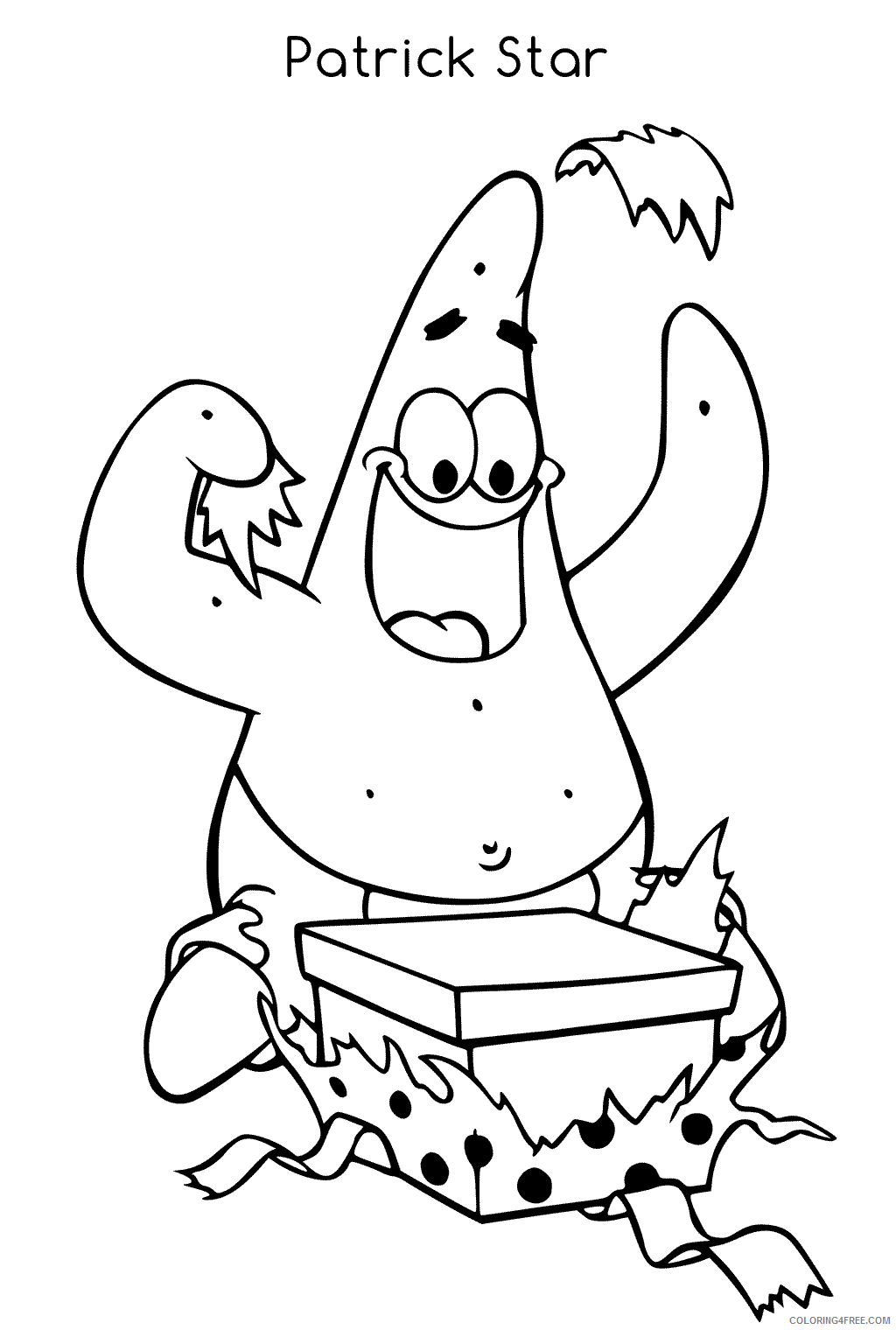 Christmas Coloring Pages Christmas Present for Patrick Printable 2020 056 Coloring4free