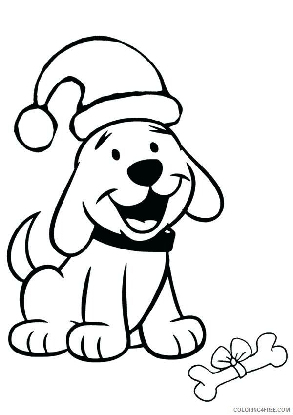 Christmas Coloring Pages Christmas Puppy for Preschoolers Printable 2020 057 Coloring4free