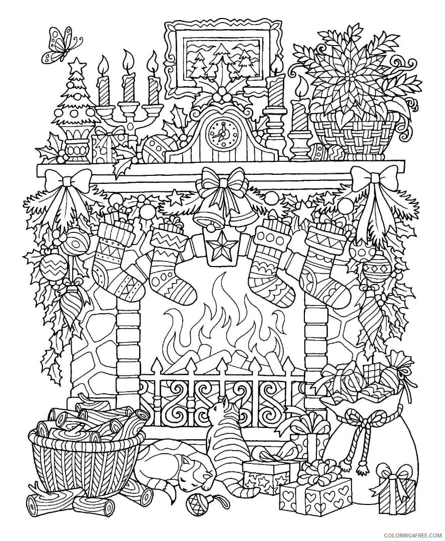 Christmas Coloring Pages Christmas Scene Printable 2020 058 Coloring4free