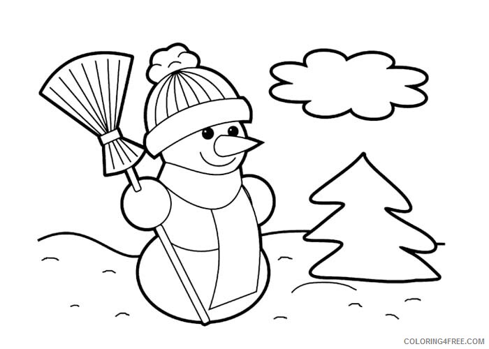 Christmas Coloring Pages Christmas Snowman 2 Printable 2020 062 Coloring4free
