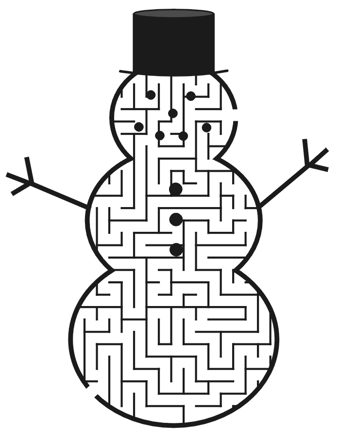 Christmas Coloring Pages Christmas Snowman Maze Games Printable 2020 063 Coloring4free