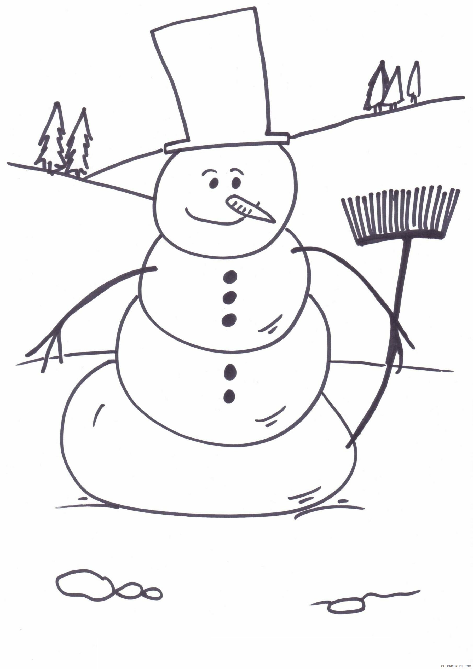 Christmas Coloring Pages Christmas Snowman Printable 2020 035 Coloring4free
