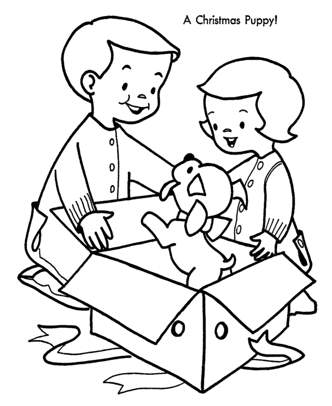 Christmas Coloring Pages Cute Christmas Puppy Printable 2020 067 Coloring4free
