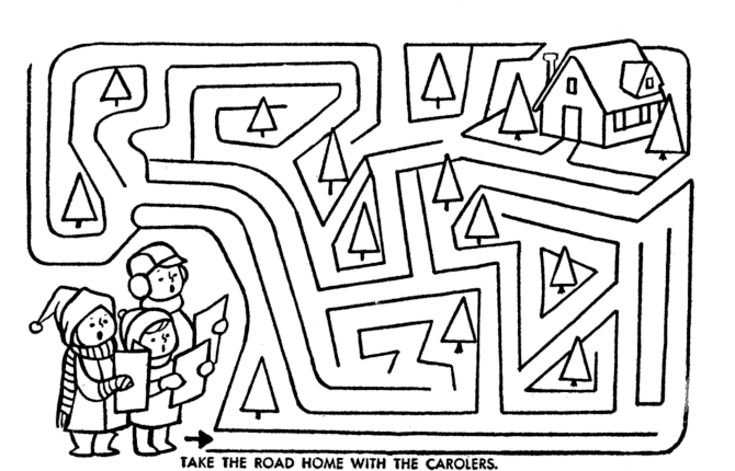 Christmas Coloring Pages Easy Mazes to Print for Christmas Printable 2020 075 Coloring4free