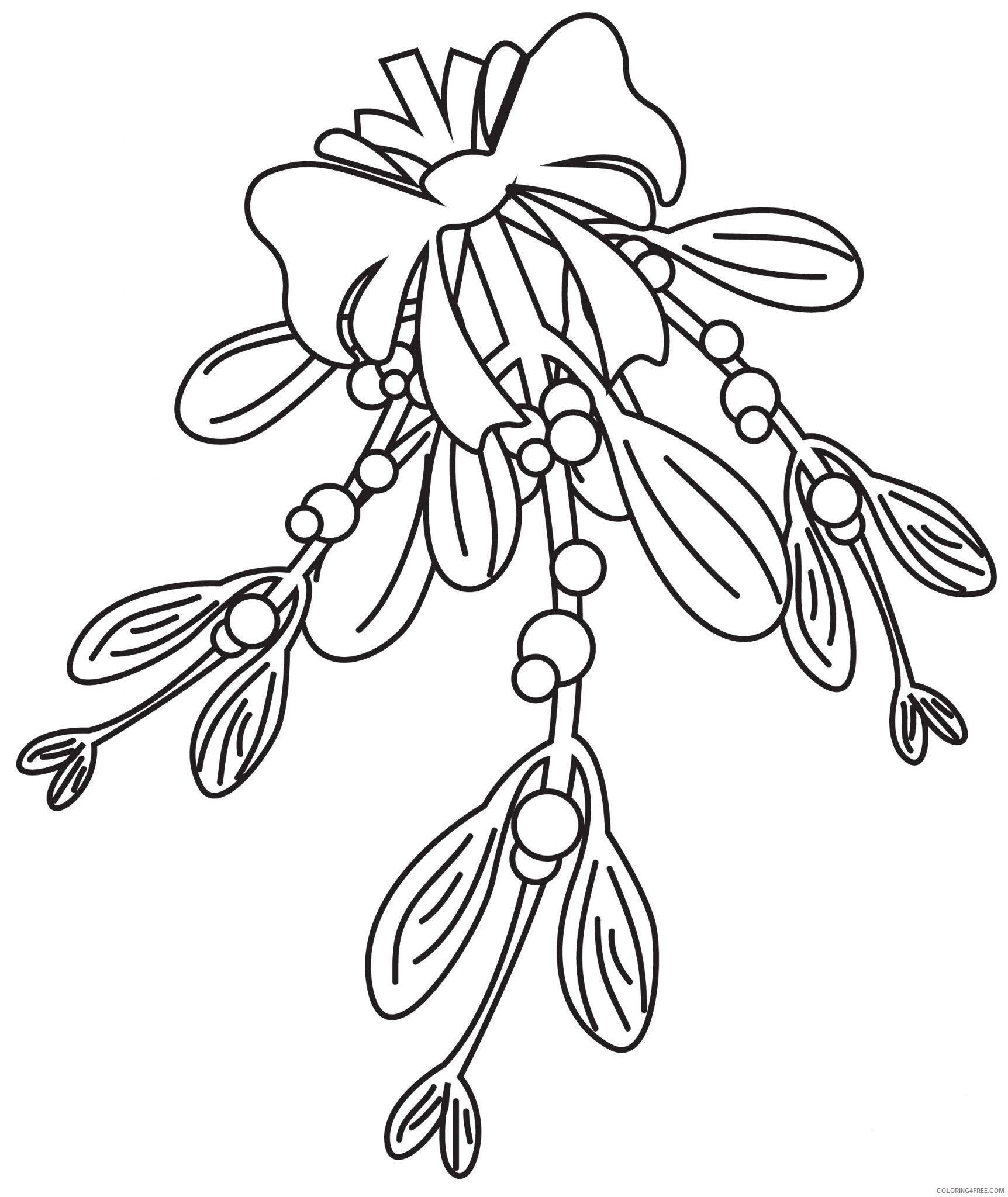 Christmas Coloring Pages Mistletoe Christmas Printable 2020 091 Coloring4free