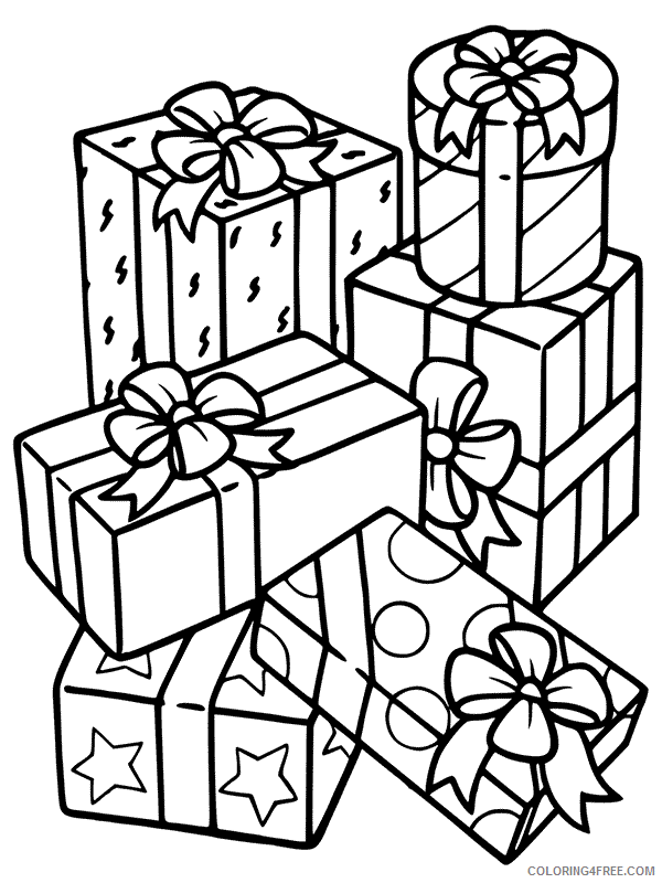 Christmas Coloring Pages Pile of Christmas Presents Printable 2020 095 Coloring4free