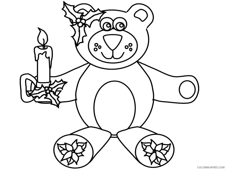 Christmas Coloring Pages bear4 Printable 2020 003 Coloring4free