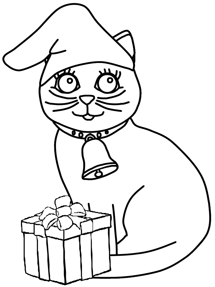 Christmas Coloring Pages cat Printable 2020 011 Coloring4free