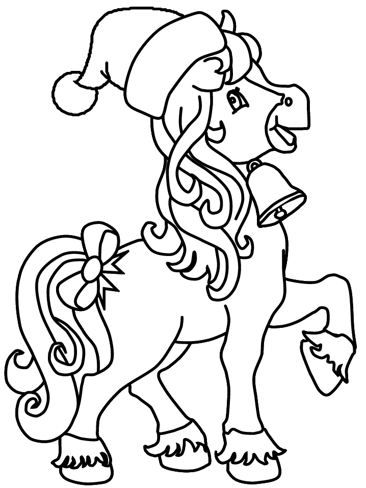 Christmas Coloring Pages horse Printable 2020 082 Coloring4free