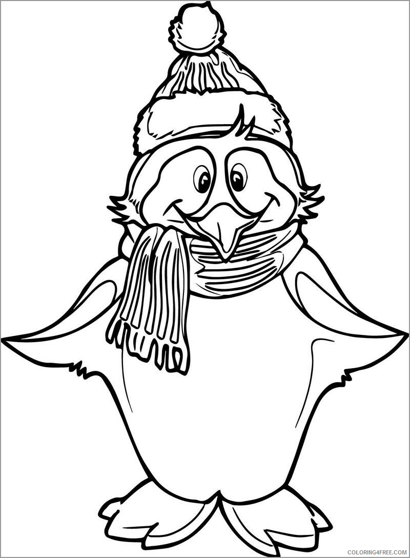 Christmas Coloring Pages winter christmas penguin Printable 2020 098 Coloring4free