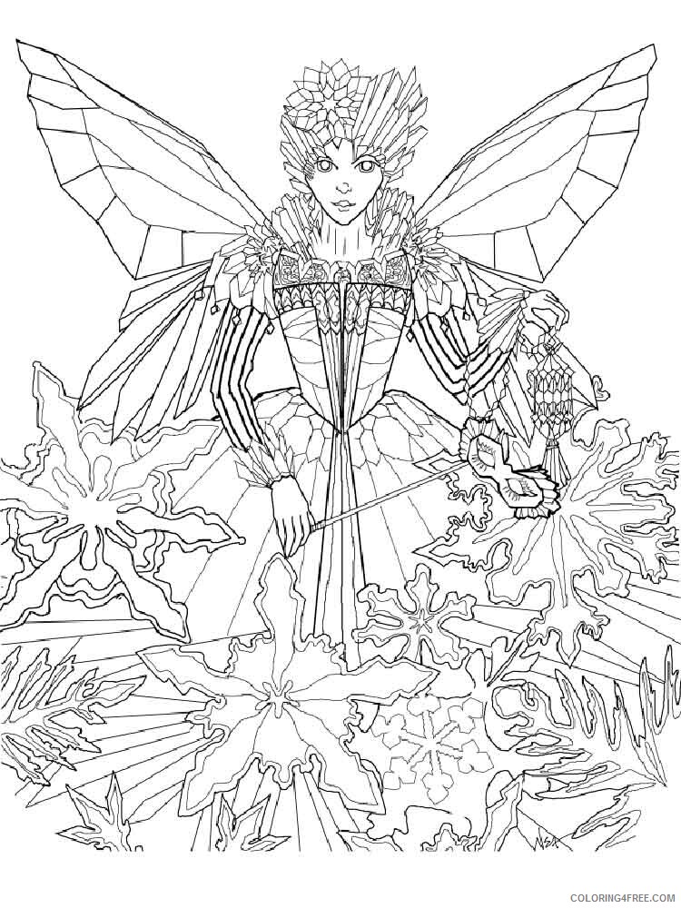 Christmas Fairy Coloring Pages Printable 2020 195 Coloring4free