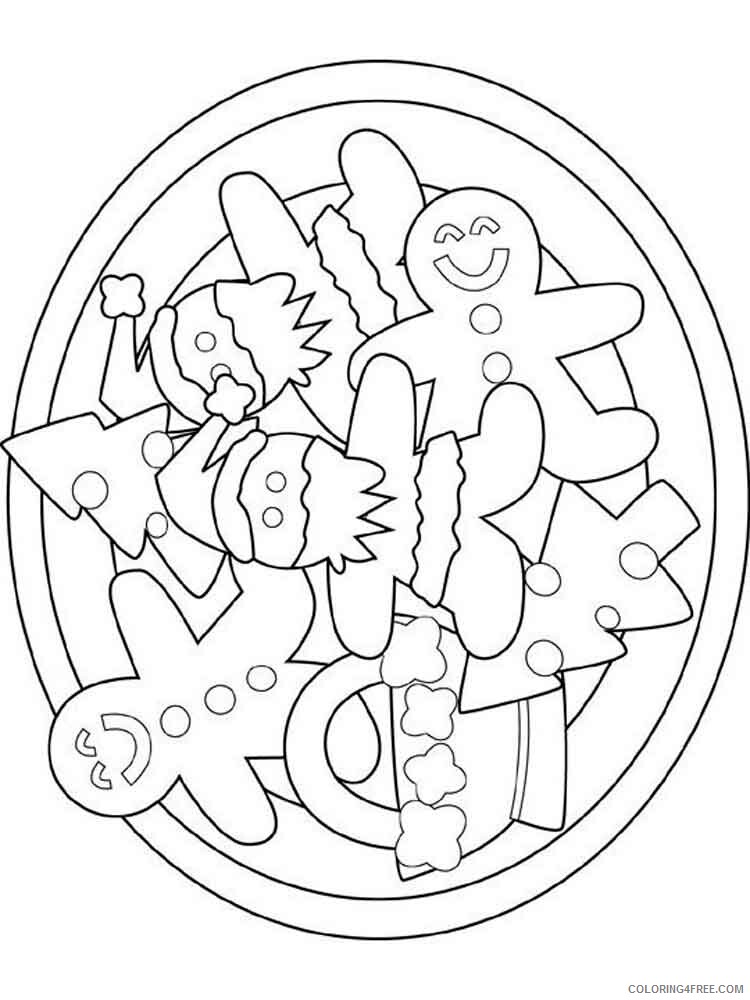 Christmas Gingerbread Coloring Pages christmas gingerbread 5 Printable 2020 208 Coloring4free