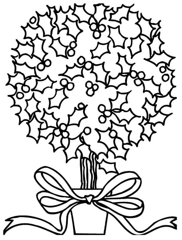 Christmas Holly Coloring Pages Christmas Holly Printable 2020 216 Coloring4free