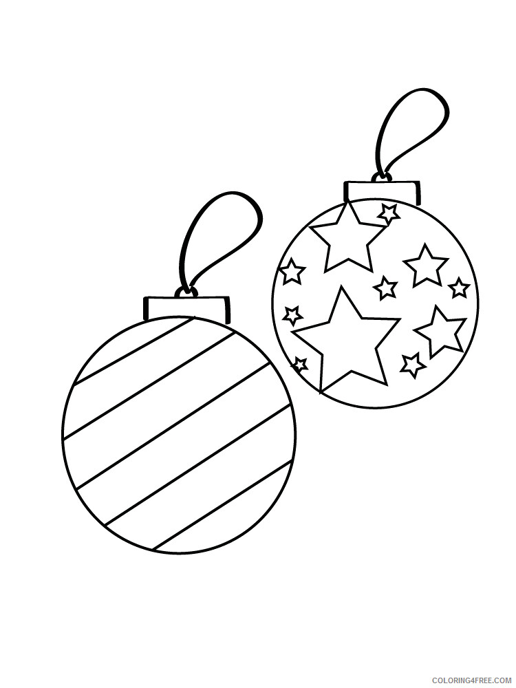 Christmas Ornaments Coloring Pages Christmas Ornament 14 Printable 2020 227 Coloring4free
