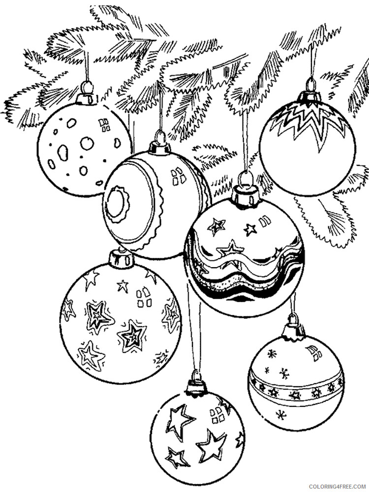 Christmas Ornaments Coloring Pages Christmas Ornament 17 Printable 2020 230 Coloring4free
