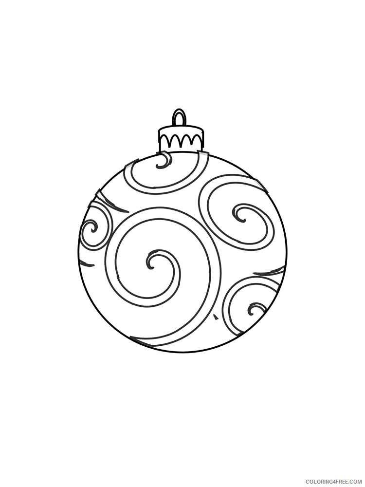 Christmas Ornaments Coloring Pages Christmas Ornament 2 Printable 2020 233 Coloring4free