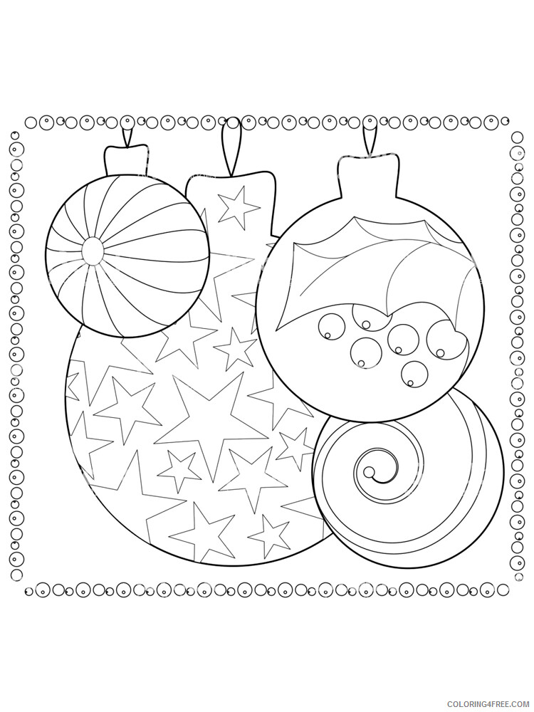 Christmas Ornaments Coloring Pages Christmas Ornament 21 Printable 2020 235 Coloring4free