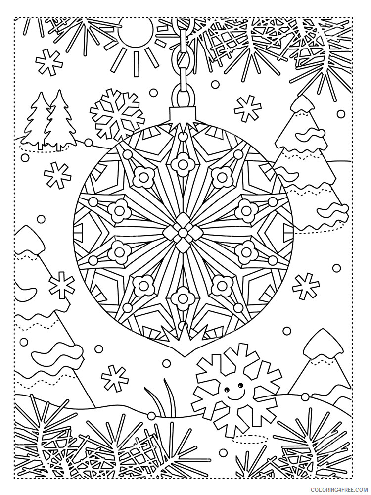 Christmas Ornaments Coloring Pages Christmas Ornament 23 Printable 2020 236 Coloring4free