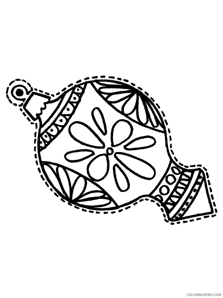 Christmas Ornaments Coloring Pages Christmas Ornament 3 Printable 2020 237 Coloring4free