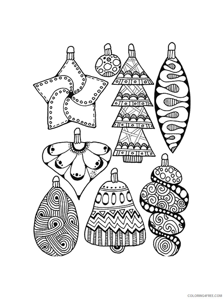 Christmas Ornaments Coloring Pages Christmas Ornament 5 Printable 2020 239 Coloring4free