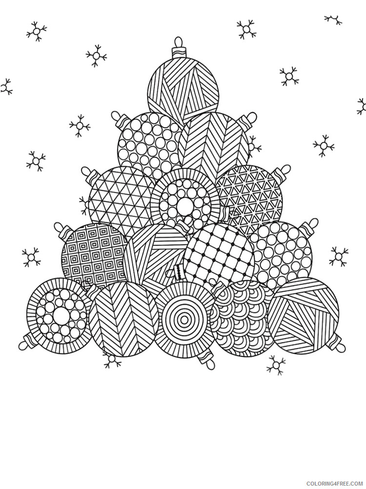 Christmas Ornaments Coloring Pages Christmas Ornament 6 Printable 2020 240 Coloring4free