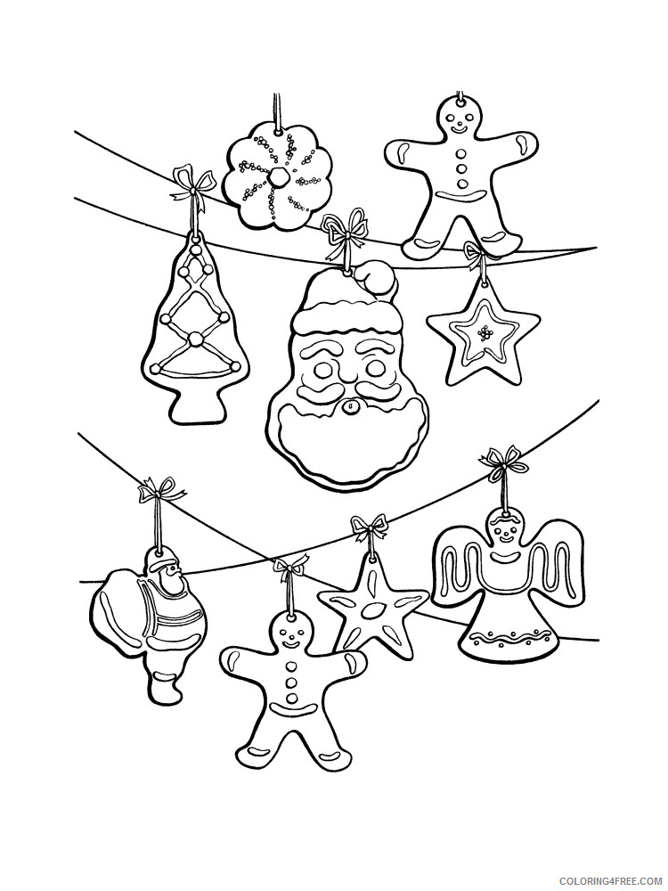 Christmas Ornaments Coloring Pages Christmas Ornament 7 Printable 2020 241 Coloring4free