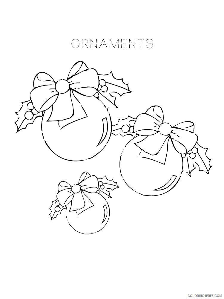 Christmas Ornaments Coloring Pages Christmas Ornament 9 Printable 2020 243 Coloring4free
