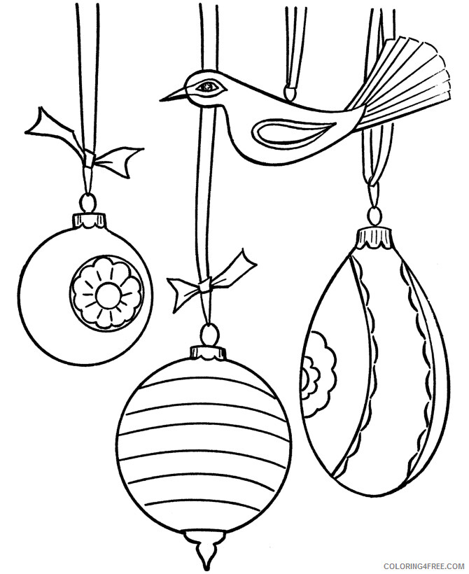Christmas Ornaments Coloring Pages Christmas Ornaments Printable 2020 245 Coloring4free
