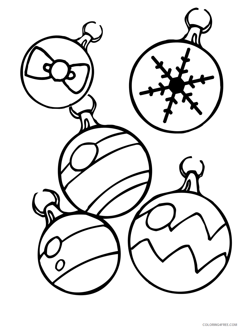 Christmas Ornaments Coloring Pages Christmas Ornaments Printable 2020 247 Coloring4free