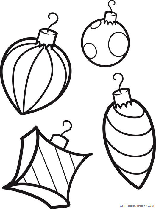 Christmas Ornaments Coloring Pages Decorations Printable 2020 249 Coloring4free