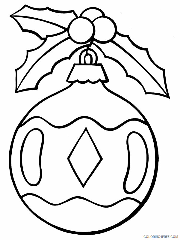 Christmas Ornaments Coloring Pages Free Christmas Ornament Printable 2020 255 Coloring4free
