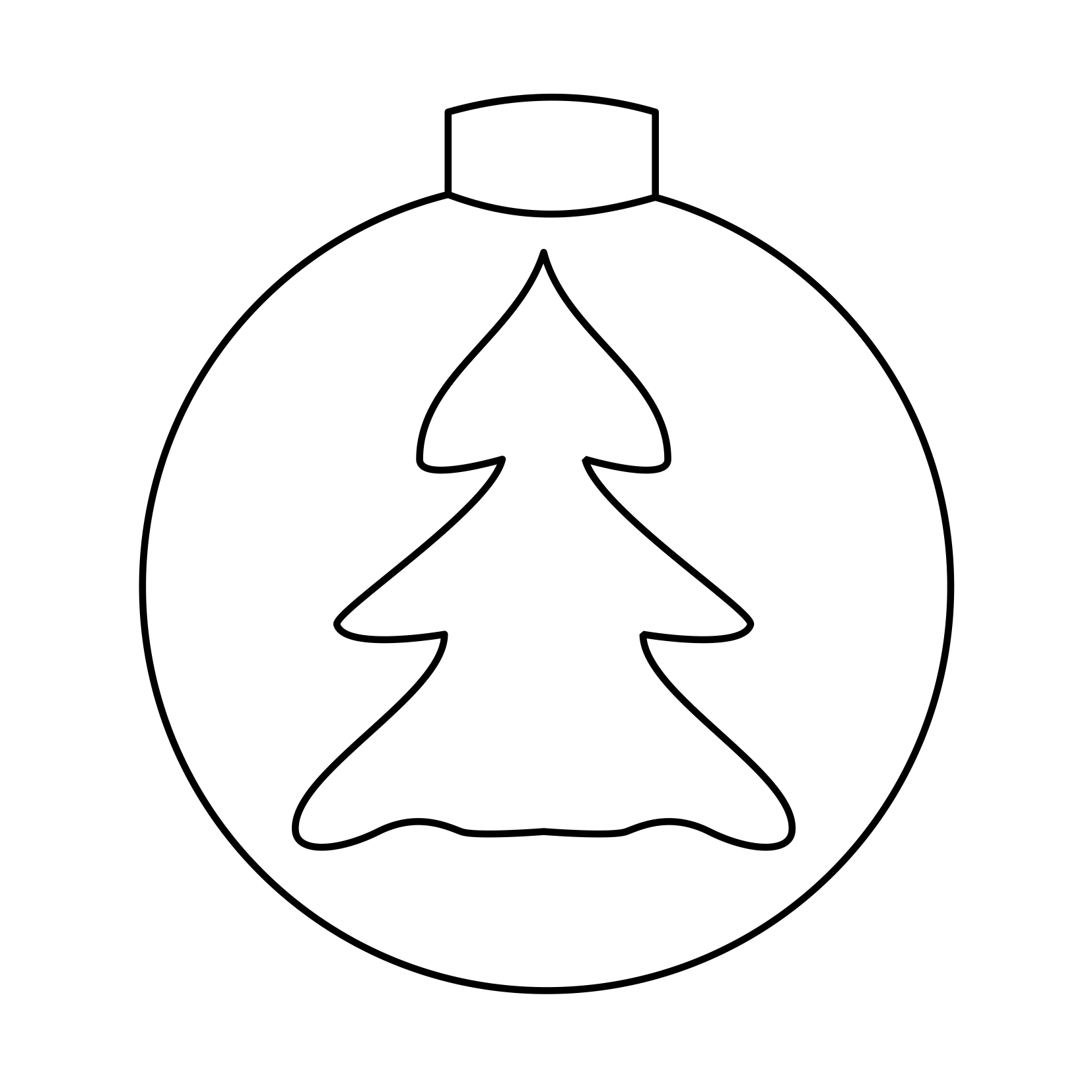 Christmas Ornaments Coloring Pages Free Christmas Tree Printable 2020 254 Coloring4free