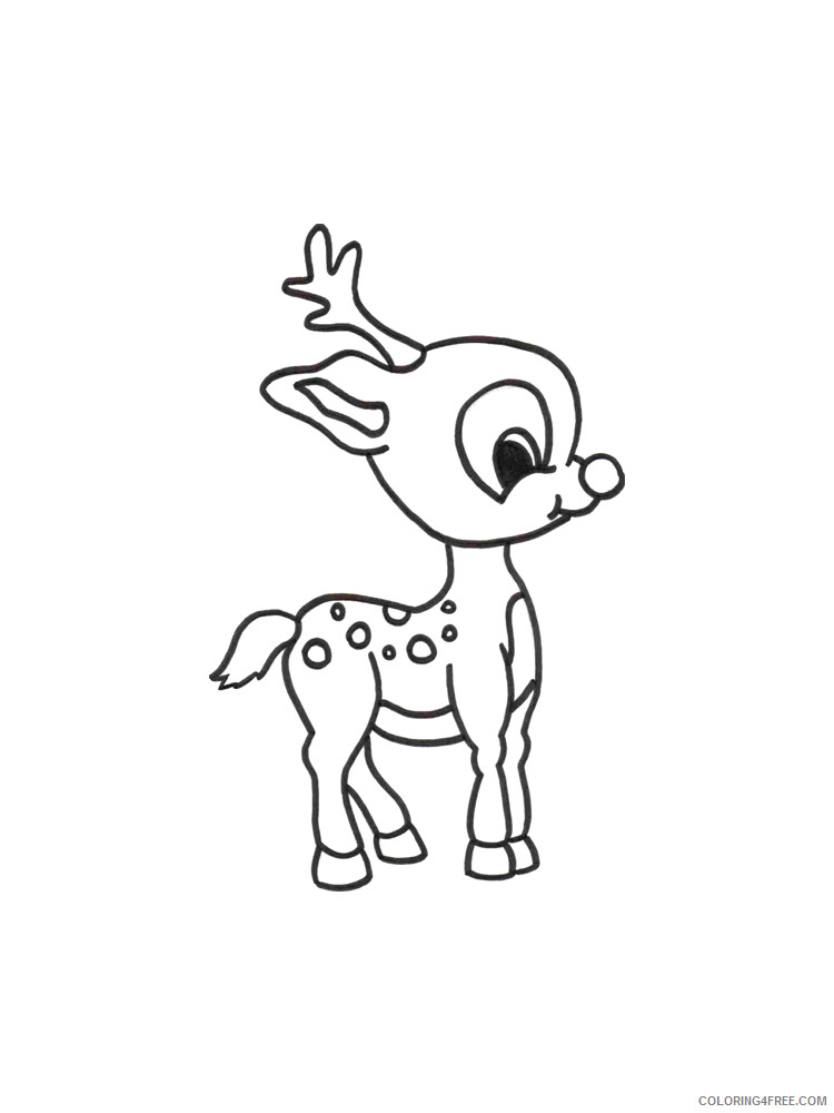 Christmas Reindeer Coloring Pages Reindeer 1 Printable 2020 264 Coloring4free