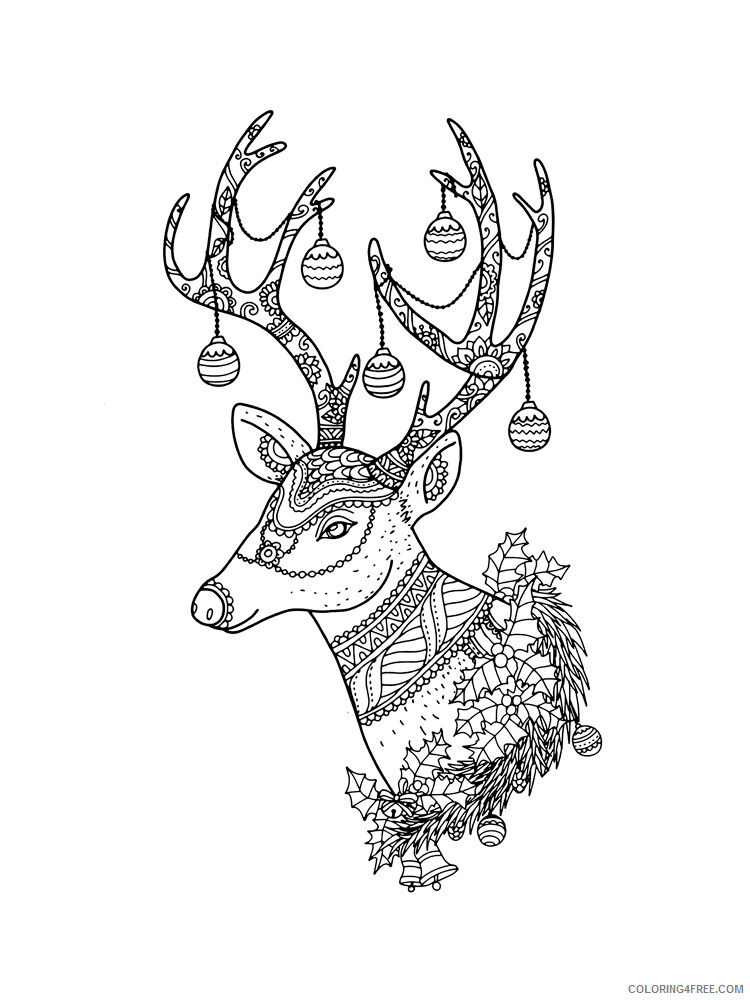 Christmas Reindeer Coloring Pages Reindeer 10 Printable 2020 265 Coloring4free