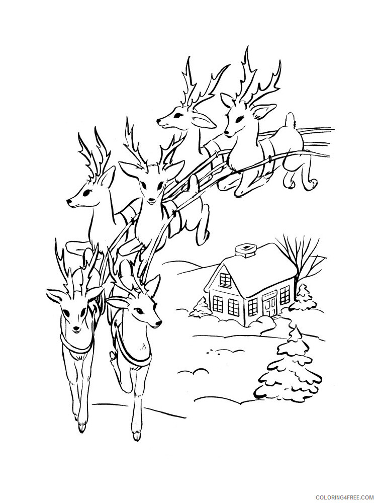 Christmas Reindeer Coloring Pages Reindeer 13 Printable 2020 266 Coloring4free