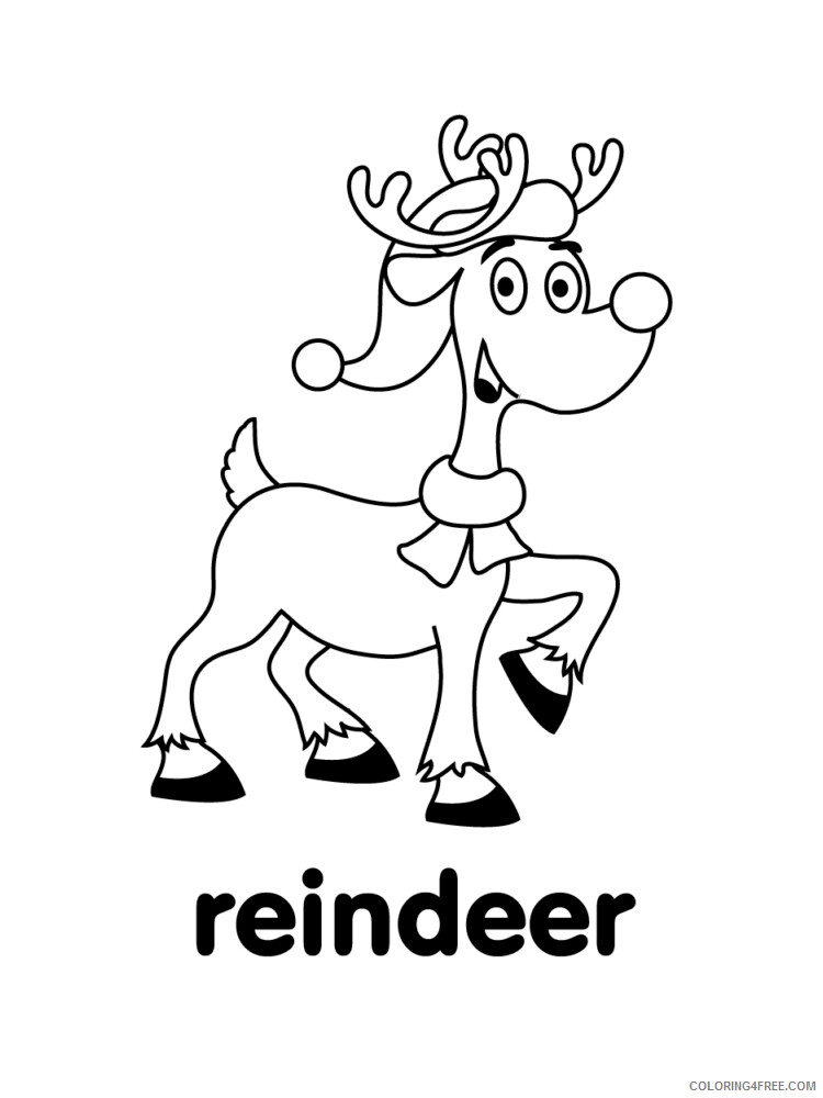 Christmas Reindeer Coloring Pages Reindeer 15 Printable 2020 268 Coloring4free