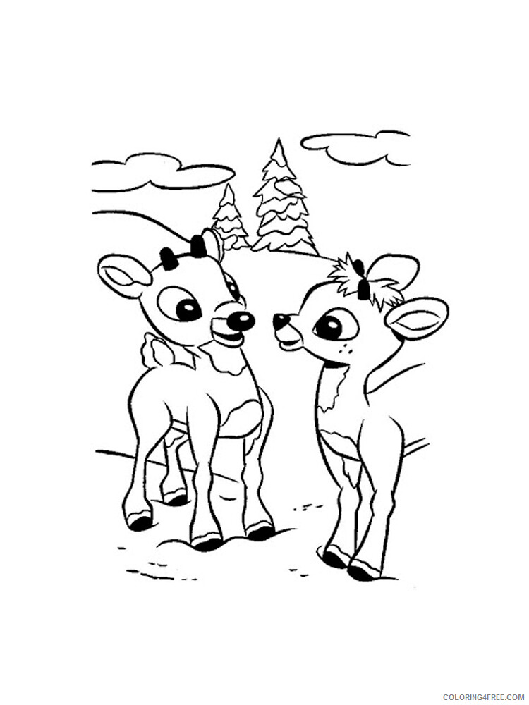 Christmas Reindeer Coloring Pages Reindeer 20 Printable 2020 274 Coloring4free