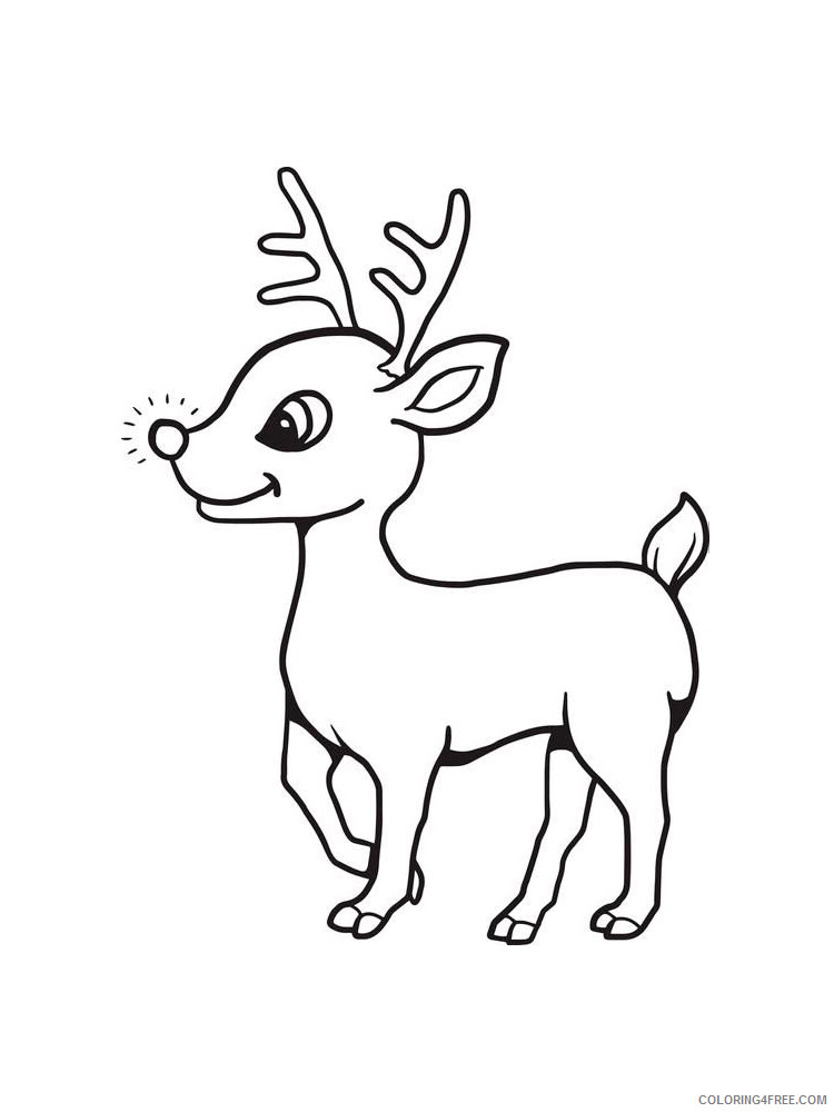 Christmas Reindeer Coloring Pages Reindeer 3 Printable 2020 275 Coloring4free