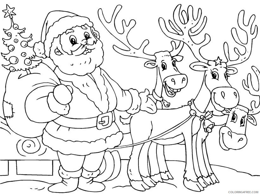 Christmas Reindeer Coloring Pages Reindeer 4 Printable 2020 276 Coloring4free