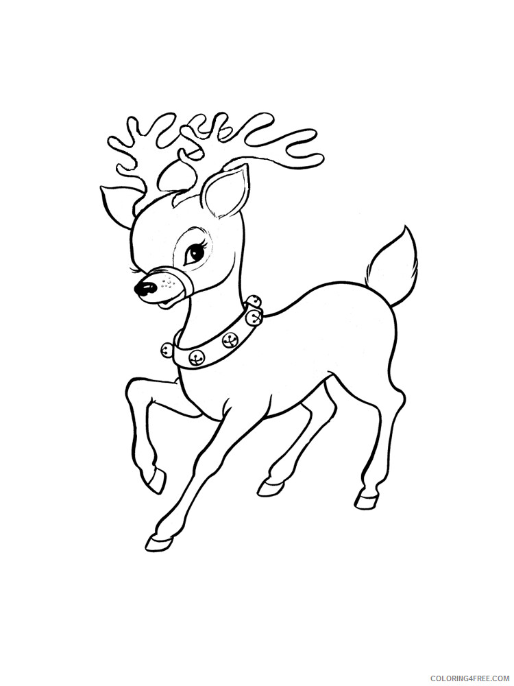 Christmas Reindeer Coloring Pages Reindeer 5 Printable 2020 277 Coloring4free
