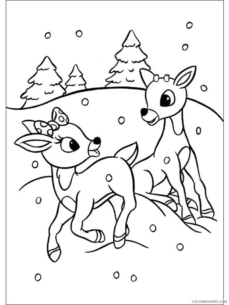 Christmas Reindeer Coloring Pages Reindeer 6 Printable 2020 278 Coloring4free