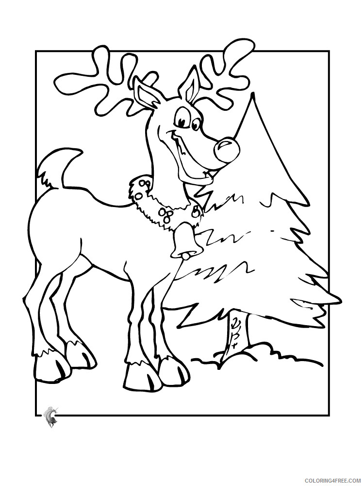 Christmas Reindeer Coloring Pages Reindeer 8 Printable 2020 280 Coloring4free