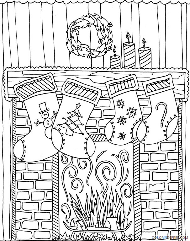 Christmas Stocking Coloring Pages Christmas Stockings Printable 2020 291 Coloring4free