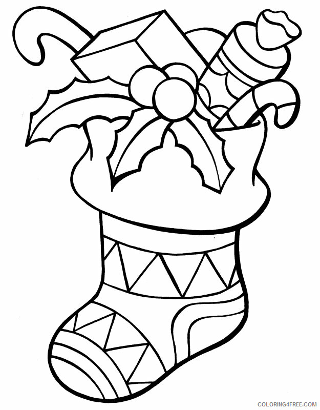 Christmas Stocking Coloring Pages Gifts Christmas Stocking Printable 2020 295 Coloring4free
