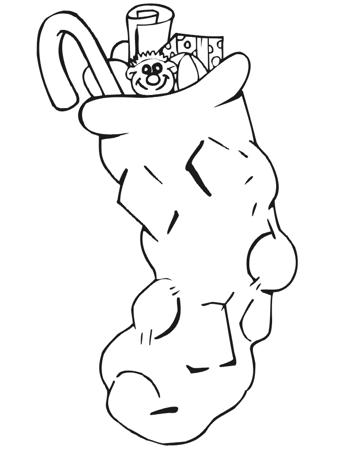 Christmas Stocking Coloring Pages christmas stocking Printable 2020 287 Coloring4free