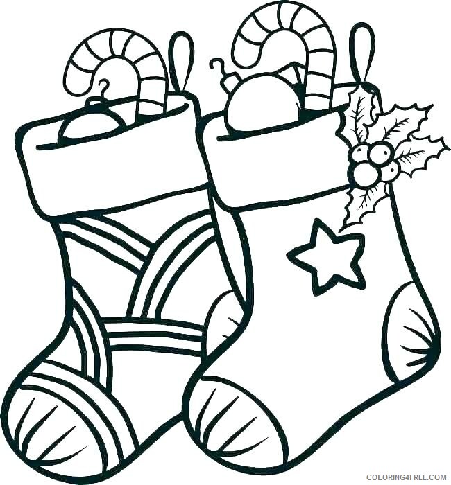 Christmas Stocking Coloring Pages for Preschoolers Printable 2020 292 Coloring4free