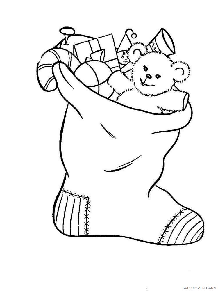 Christmas Stocking Coloring Pages stocking 14 Printable 2020 305 Coloring4free