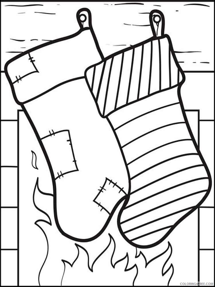 Christmas Stocking Coloring Pages stocking 2 Printable 2020 306 Coloring4free