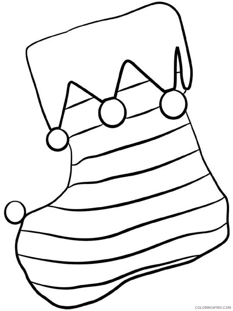Christmas Stocking Coloring Pages stocking 3 Printable 2020 307 Coloring4free